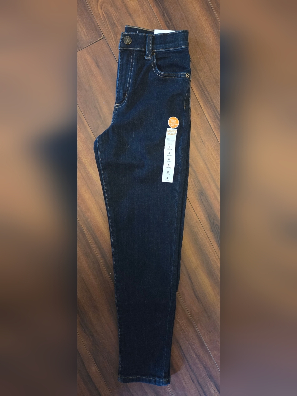 NWT Boy's jumping beans Dark Wash Denim Skinny Jeans Size 8